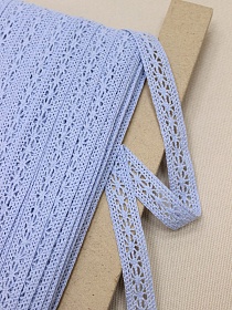 Кружево цв.небесно-голубая дымка, ш.15мм, хлопок-90%, п/э-10%, рис.099/20