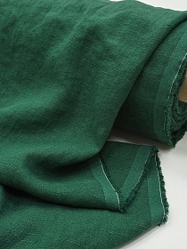 Лен костюмный с эффектом мятости цв.Хвойно-зеленый, ш.1.45м, лен-100%, 250гр/м.кв