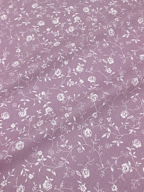 Поплин "Роза Вьюнок" цв.сиренево-розовый флер, СОРТ2, ш.1.5м, хлопок-100%, 105гр/м.кв