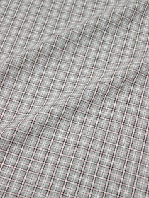 Вареный (стираный) хлопок "Двойная клетка на морозно-мятном-2", ш.2.52м, хлопок-100%, 125гр/м.кв
