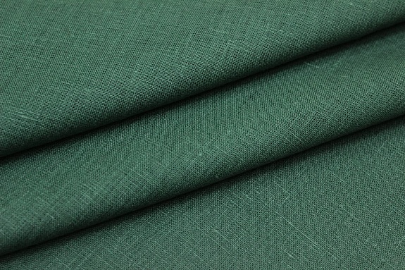 Лен костюмный цв.Хвойно-зеленый, СОРТ2, ш.1.5м, лен-100%, 190гр/м.кв