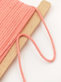 Шнур цв.светло-коралловый, 5мм, хлопок-100%