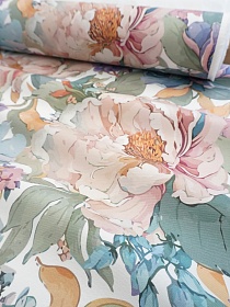 Ткань Дак Цифр.печать "Цветущая акварель", ш.1.8м, хлопок-65%, п/э-35%, 215гр/м.кв