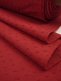 Фактурный хлопок "Шарики" цв.красно-бордовый, ш.1.45м, батист, хлопок-100%, 80гр/м.кв