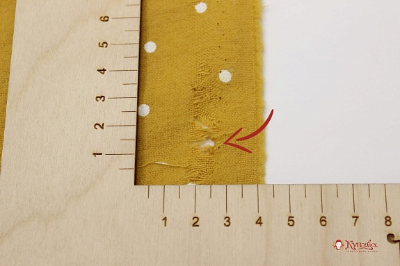 Теплый хлопок "Россыпь гороха на горчичном", ш.1.5м, хлопок-100%, 160гр/м.кв