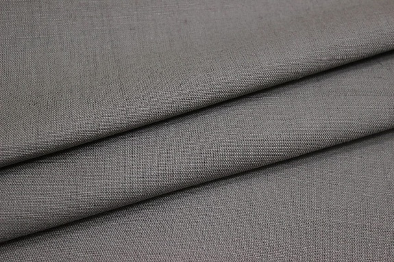 Полулен цв.Стальной графит, ш.1.5м, лен-57%, хлопок-43%, 200гр/м.кв