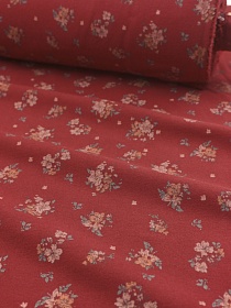 Теплый хлопок "Тихий акцент" цв.бордово-красный, ш.1.5м, хлопок-100%, 160гр/м.кв