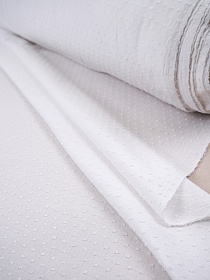 Фактурный хлопок "Шарики" цв.молочно-сливочный, СОРТ2, ш.1.4м, батист, хлопок-100%, 80гр/м.кв,