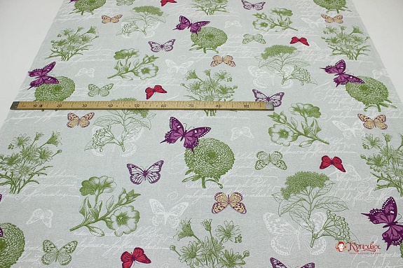 Ткань для столового белья "Бабочки Франции", ш.1.48м, хлопок-100%, 167гр/м.кв