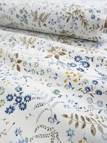 Ткань Дак "Летние сны" цв.белый, ш.1.8м, хлопок-65%, п/э-35%, 205гр/м.кв