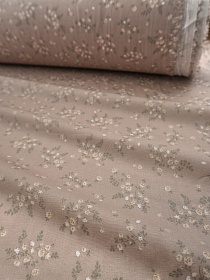 Муслин Премиум двухслойный гладкий "Легкость цветения" цв.св.кофейный, ш.2.5м, хл-100%, 120гр/м.кв