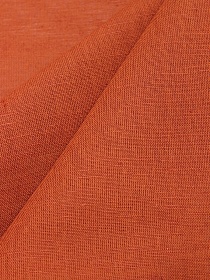 Мерный лоскут Полулен цв.Темно-кирпичный, ш.1.5м, лен-57%, хлопок-43%, 200гр/м.кв