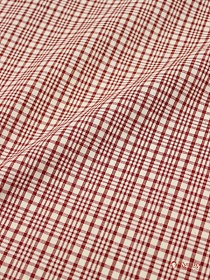 Мерный лоскут( ткань в отрезах) Пестрядь этнографическая под домоткань "Красная клетка", ш.1.55м, хлопок-100%, 200гр/м.кв