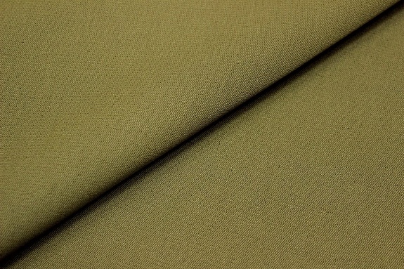Саржа цв.Т.оливково-бежевый-2, ш.1.55м, хлопок-100%, 260гр/м.кв