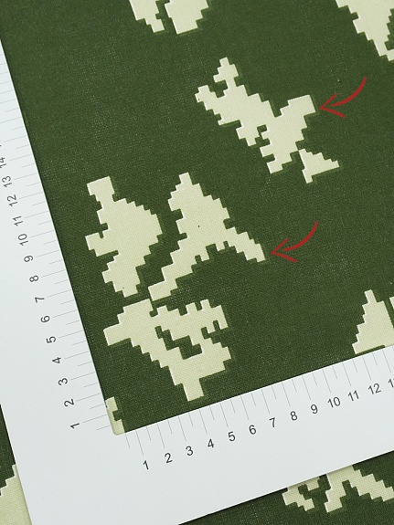 Бязь "Камуфляж - березка" цв.хаки/св.салатовый, ГОСТ,  ш.1.5м, хлопок-100 %, 125гр/м.кв