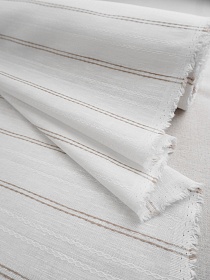 Фактурный полулен "Рельефные полоски", ш.1.7м, лен-65%, хлопок-35%, 150гр/м.кв