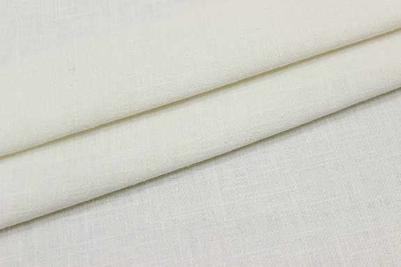 Крапива Рами (Ramie)-диагональ, цв.Сливочный пломбир, СОРТ2, ш.1.35м, крапива-100%, 240гр/м.кв