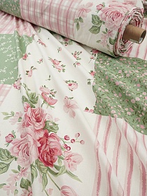 Бязь "Пэчворк в цветах", ГОСТ, ш.2.2м, хлопок-100%, 142гр/м.кв