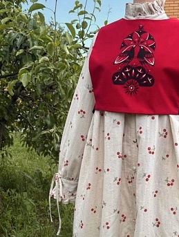 Платье из муслина Премиум "Сладкая вишенка"