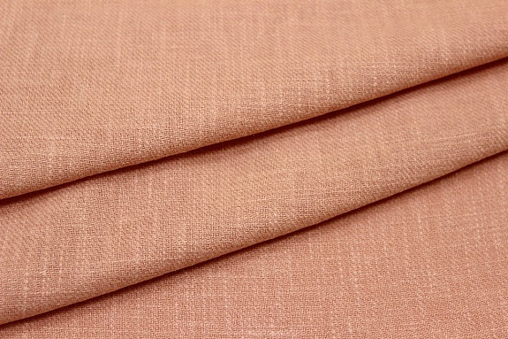 Крапива Рами (Ramie)-диагональ, цв.Пыльный розово-персиковый-2, ш.1.38м, крапива-100%, 240гр/м.кв
