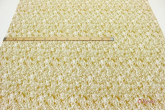 Штапель "Муравушка" цв.горчичный, ш.1.45м, вискоза-100%, 100гр/м.кв