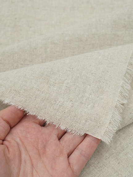 Полулен постельный с эфф. мятости цв.Суровый, ш.2.1м, лен-53%, хлопок-47%, 195гр/м.кв