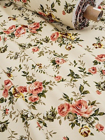 Ткань интерьерная "Рауза" цв.шампань, СОРТ2, ш.1.5м, хлопок-100%, 260гр/м.кв