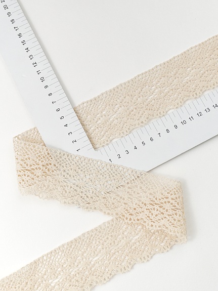 Кружево цв.суровый, ш.60мм, хлопок-100%, рис.182/3