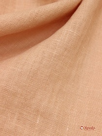 Лен костюмный с эффектом мятости цв.Темно-персиковый флер, ш.1.45м, лен-100%, 190гр/м.кв