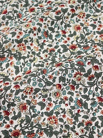 Импорт. хлопок "Сказочный вьюнок на светло-персиковом", ш.1.5м, хлопок-100%, 100гр/м.кв