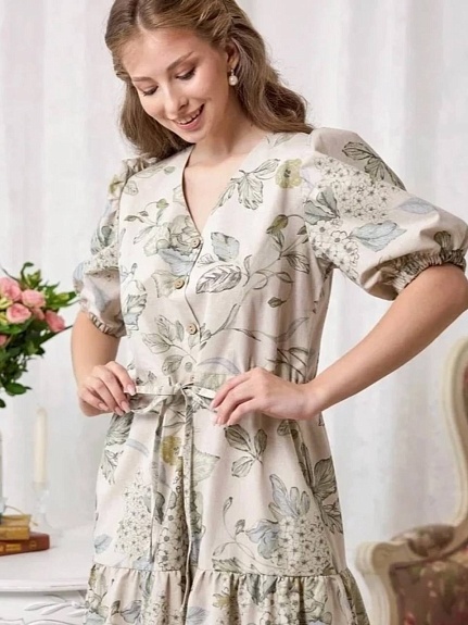 Платье из полульна "Весенний трепет"