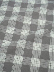 Вареный (стираный) хлопок "Клетка" цв.серо-кофейный, ш.2.5м, хлопок-100%, 125гр/м.кв