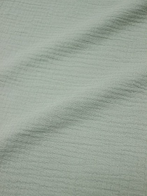 Муслин двухслойный с эффектом жатости цв.Морозная мята, ш.1.35м, хлопок-100%, 110гр/м.кв