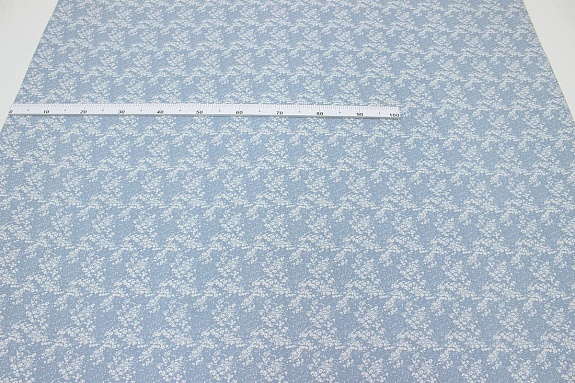 Штапель "Хрупкая нежность" цв.серо-голубая дымка, ш.1.44м, вискоза-100%, 120гр/м.кв