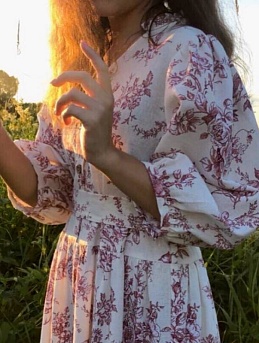 Платье из полульна "Райские птицы"