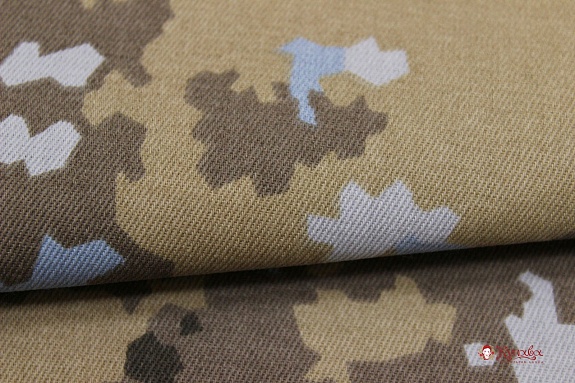 Саржа "Камуфляж" цв.коричневый, ВИД3, СОРТ2, ш.1.5м, хлопок-100%, 250гр/м.кв