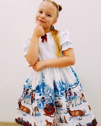 Платье новогоднее из рогожки