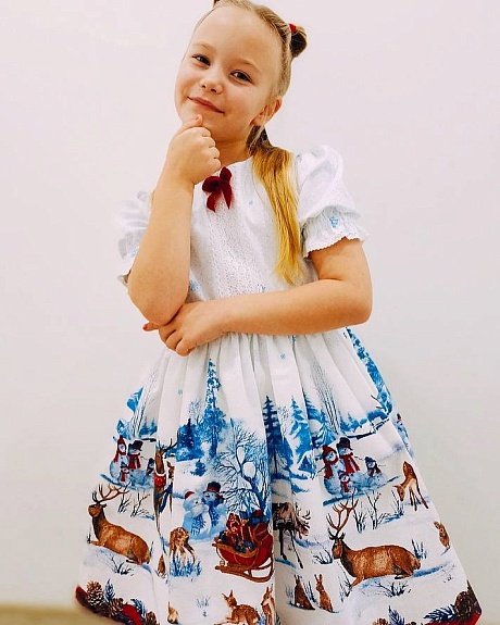 Платье новогоднее из рогожки