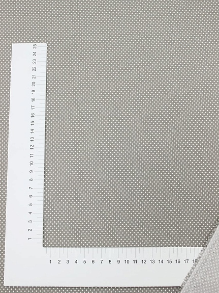 Импорт. хлопок "Горошек 1.5/2 " цв.серо-кофейный, СОРТ2, ш.1.45м, хлопок-100%, 115гр/м.кв