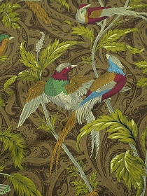 Интерьерный хлопок "Эдем" цв.коричневый хаки, ш.1.5м, хлопок-100%, 250гр/м.кв