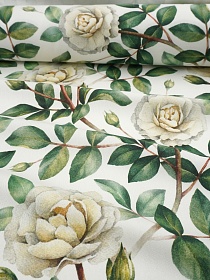 Ткань Дак Цифр.печать "Симфония роз", ш.1.8м, хл-65%, п/э-35%, 210гр/м.кв