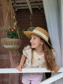 Блузка из муслина "Букетик с бантиком"