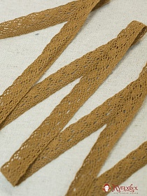 Кружево хлопок-90%, п/э-10%, 20мм, цв.орех