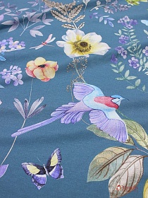 Перкаль "Каролина" цв.морская волна, ш.2.2м, хлопок-100%, 110гр/м.кв