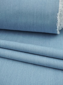 Плотная джинсовая ткань цв.Голубой, ш.1.5м, хлопок-95%, п/э-5%, 325гр/м.кв