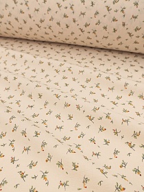 Импорт. хлопок "Нежный сонет" цв.топленое молоко, ш.1.45м, хлопок-100%, 100гр/м.кв