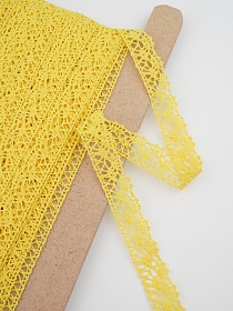 Кружево цв.желтый, ш.20мм, хлопок-90%, п/э-10%, рис.015/29