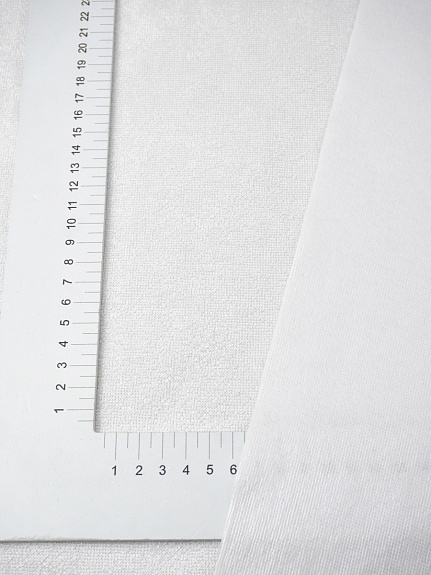 Мулетон махровая непромокаемая ткань на основе ПУ, цв.Белый, ш.2.1м, хлопок-100%, 180гр/кв.м