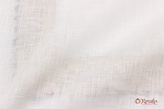 Лен костюмный цв.Белый (опт.отбеленный), ш.1.5м, лен-100%, 190гр/м.кв