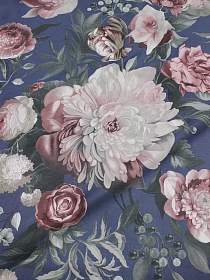 Бязь "Антуанетта" цв.темный джинс, СОРТ2, ш.2.2м, хлопок-100%, 140гр/м.кв